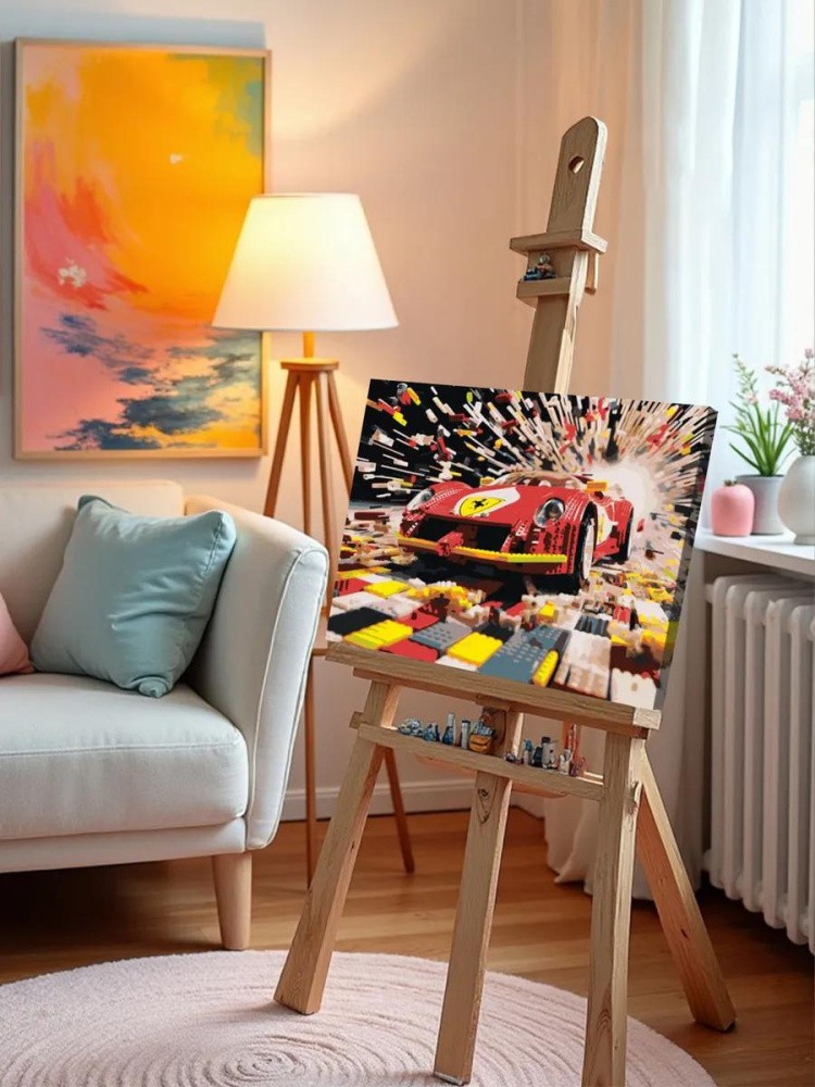 Картина по номерам «Машины: Феррари из конструктора» — картинка 10