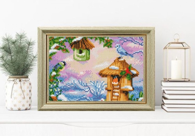 Алмазная вышивка «Зимний вечер» — картинка 5