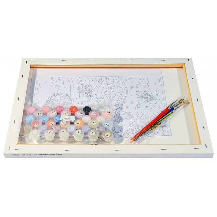 Картина по номерам «Белая кошечка» — картинка 3