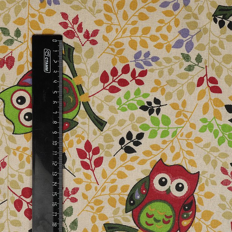 Ткань льняная, 1 м x 150 см, 140 г/м², цвет: желтый, принт, TBY — картинка 5