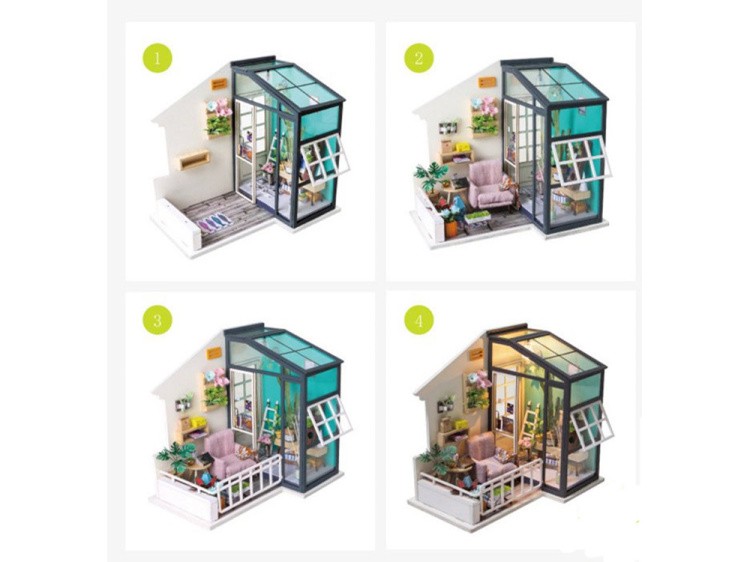 Набор для создания миниатюры (румбокс) «Балкон мечты» — картинка 4