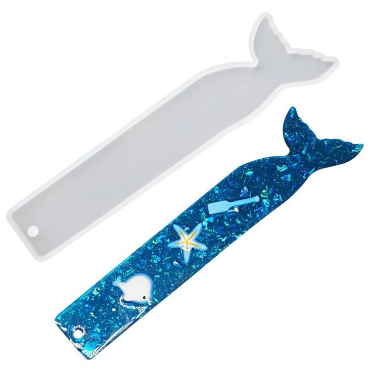 Силиконовый молд - Закладка хвост, 14x2см — картинка 2