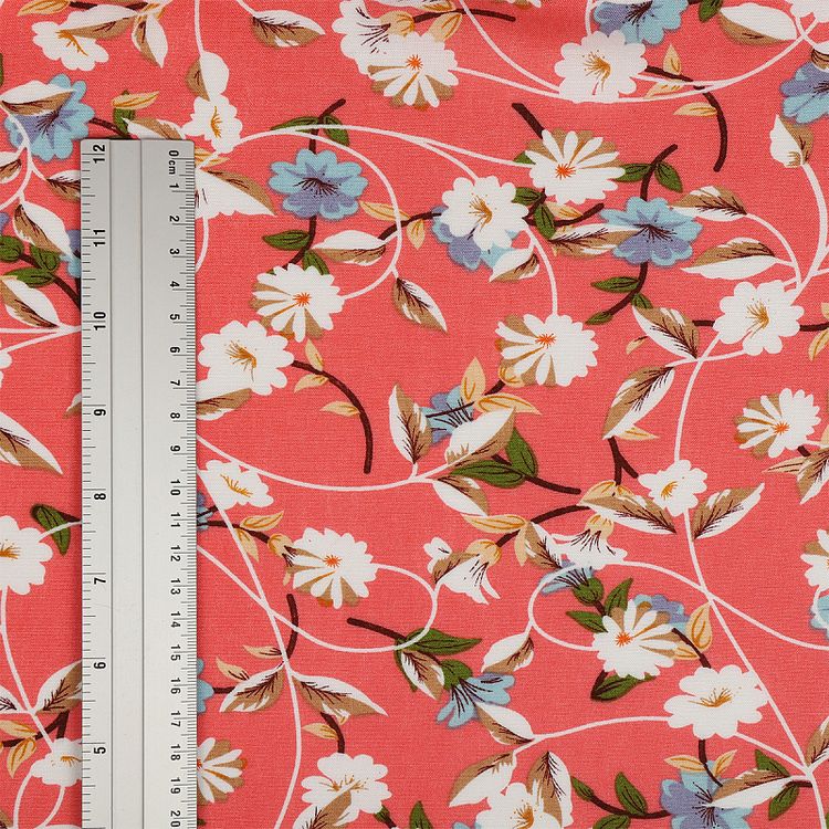 Ткань Штапель с рисунком, 5 м, ширина 145 см, 110 г/м2, цвет: с3 персиковый, TBY — картинка 4