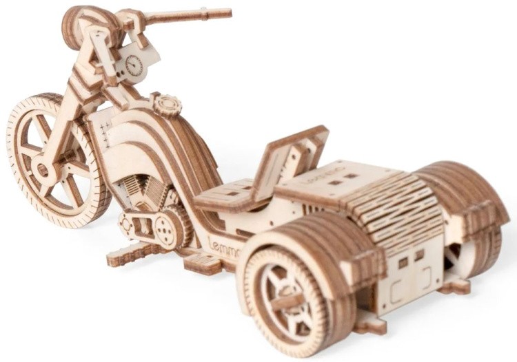 Деревянный конструктор, сборная модель из дерева Lemmo «Трицикл Фотон» — картинка 3