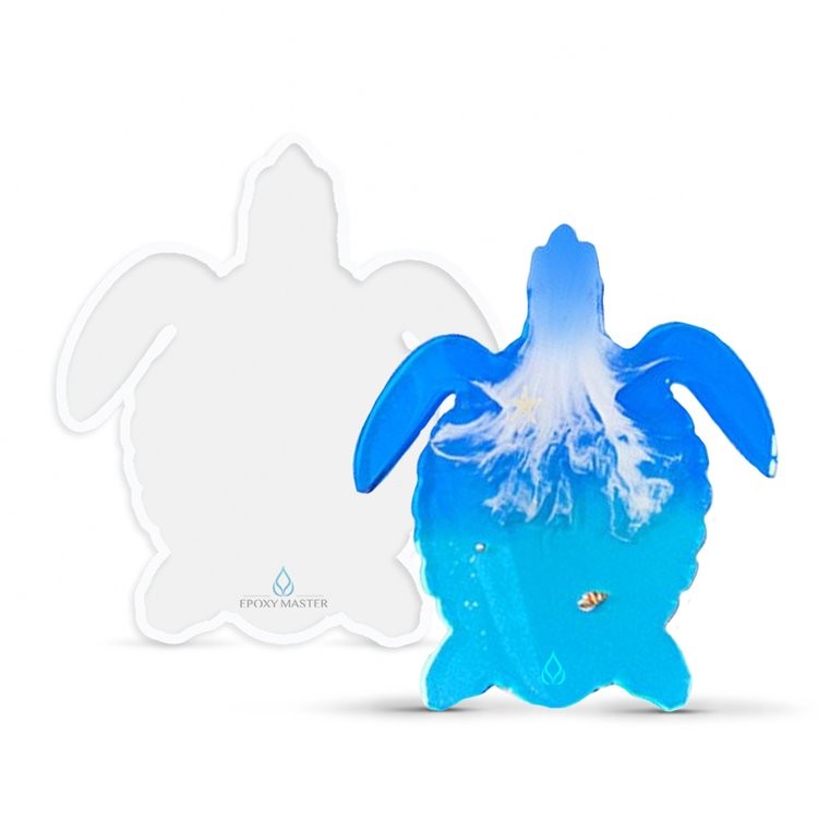 Силиконовый молд Epoxy Master коастер черепаха, 22х19,5 см — картинка 2