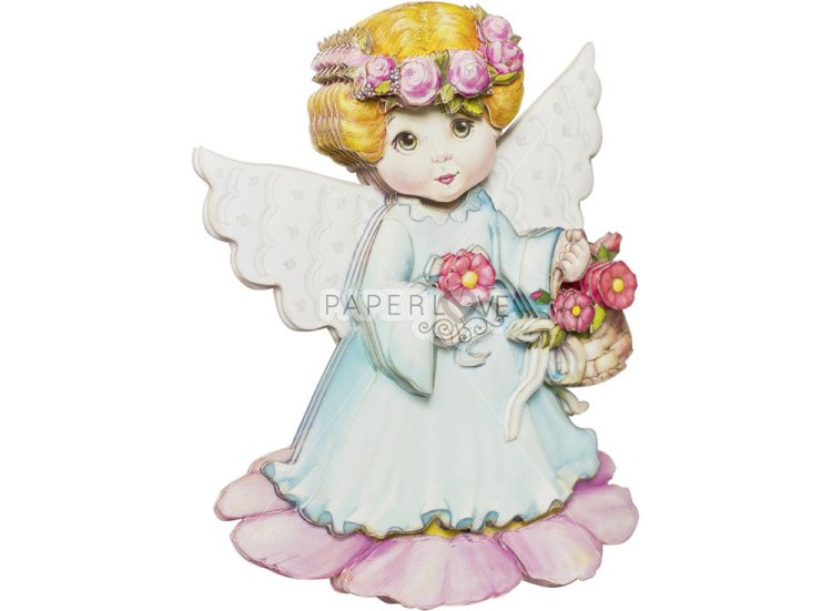 Папертоль «Ангел с цветами» — картинка 3
