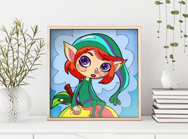 Картина по номерам «Яблочный эльф» — картинка 2