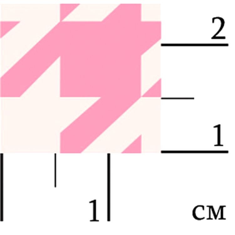 Ткань для пэчворка «БАБУШКИН СУНДУЧОК», 50x55 см, 140 г/м2, 100% хлопок, цвет: БС-25 гусиная лапка, ярко-розовый, Peppy — картинка 2