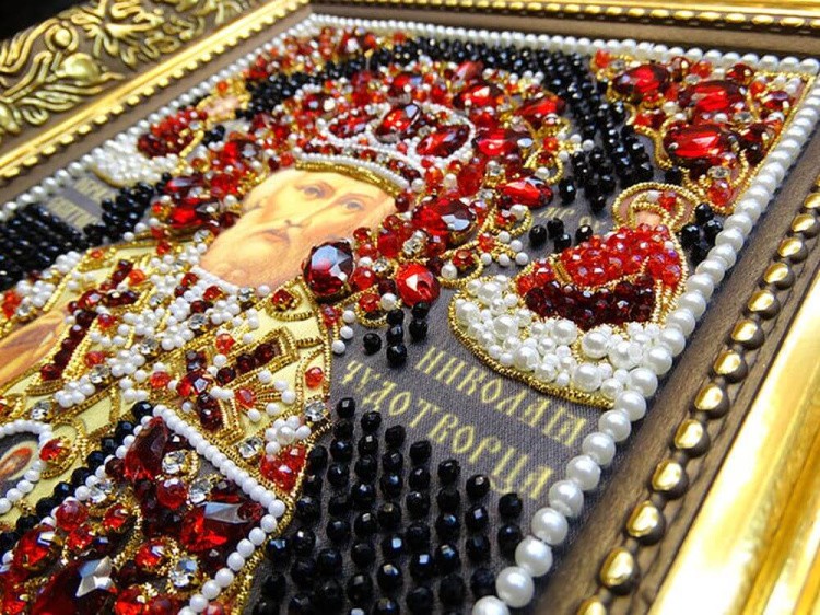 Набор вышивки хрустальными камнями «Николай» (красный) — картинка 7