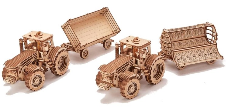 Деревянный конструктор «Трактор c прицепами», Wood Trick — картинка 8