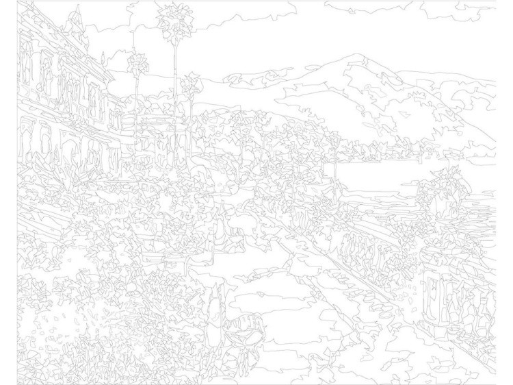 Картина по номерам «Пригородная набережная» — картинка 3