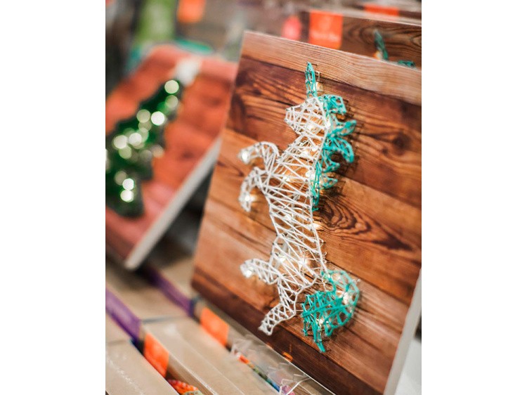 Набор для творчества STRING ART «Единорог» (с гирляндой) — картинка 4