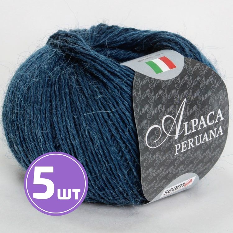 Пряжа SEAM ALPACA PERUANA (6669), морская волна, 5 шт. по 50 г