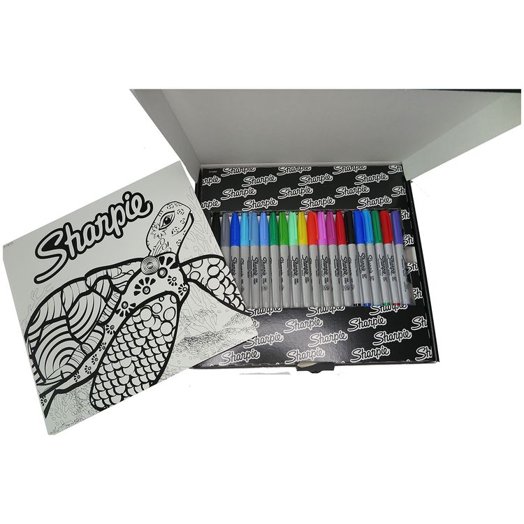 Набор перманентных маркеров «Черепаха», цвета в ассортименте, в упаковке 20 шт., SHARPIE — картинка 2