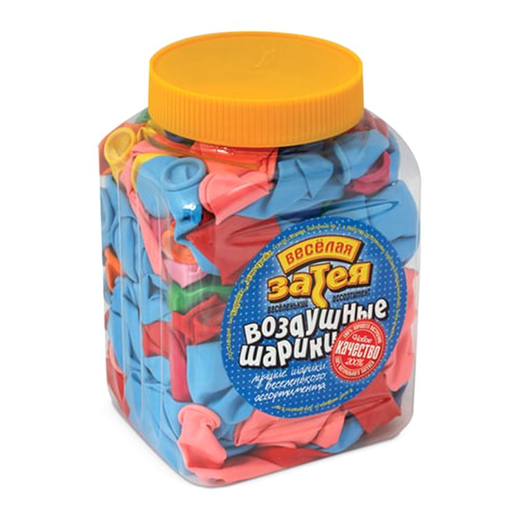 Шары воздушные 10" (25 см), комплект 200 шт., 14 цветов — картинка 2