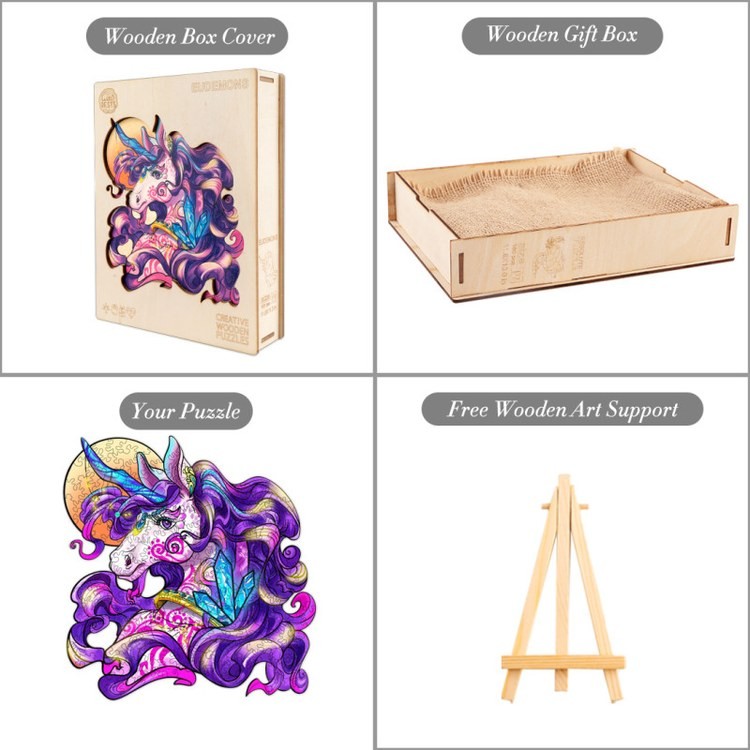 Деревянные пазлы «Волшебный Единорог M», Woodbests — картинка 6