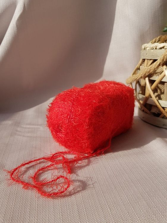 Пряжа Камтекс Хлопок травка (046), красный, 5 шт. по 100 г — картинка 4