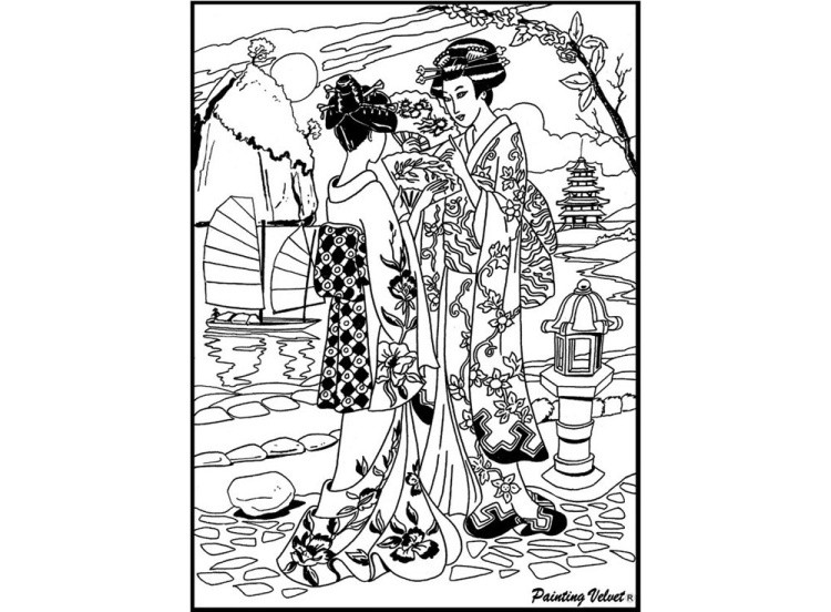 Папка-раскраска «Япония» + 10 маркеров — картинка 4