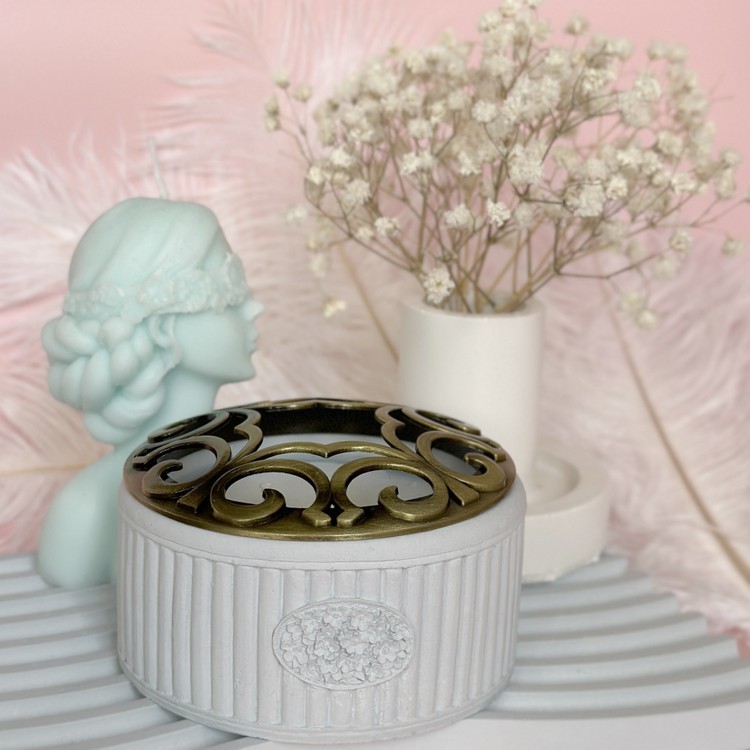 Декоративная крышка из металла №3, d 8см, Epoxy Master — картинка 2