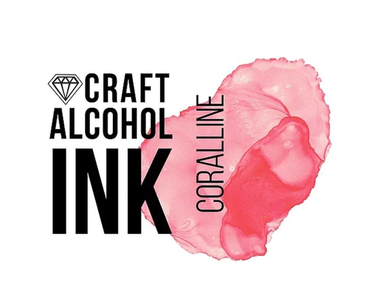 Алкогольные чернила коралловый (Coralline) 20 мл, Craft Alcohol INK — картинка 2