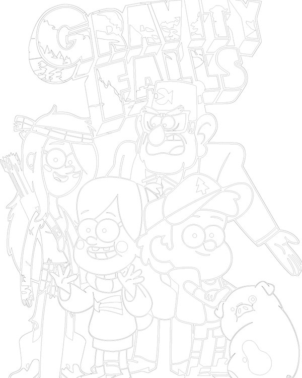 Картина по номерам «Гравити Фолз Фолс: Персонажи 40x50» — картинка 3