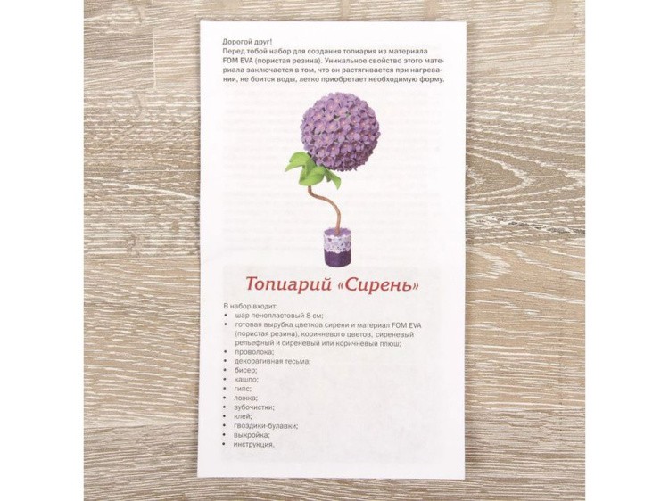 Набор для создания топиария «Сирень» — картинка 2