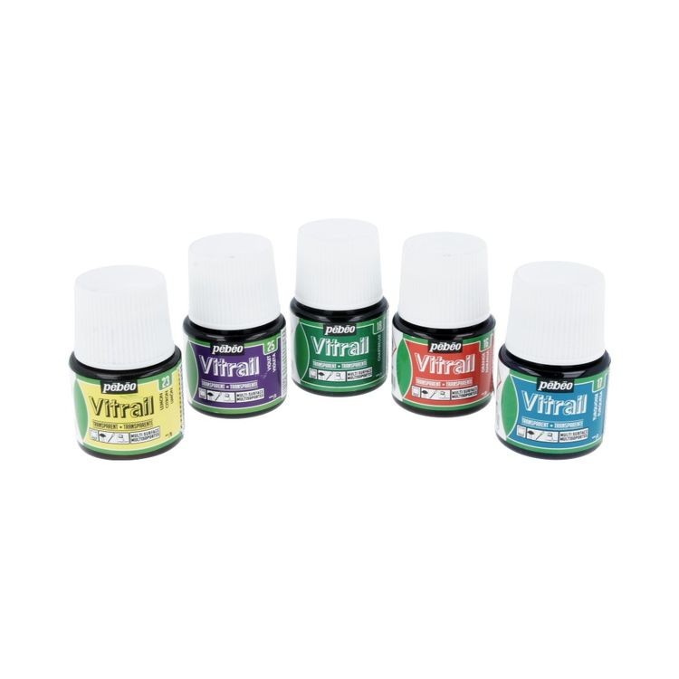 Краска для стекла и металла Vitrail лаковая прозрачная PEBEO, цвет: фуксия, 45 мл — картинка 2