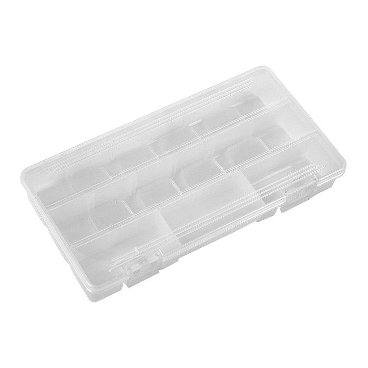 Коробка для швейных принадлежностей, пластик, цвет: прозрачный, 23x12,2x3,4 см, Gamma