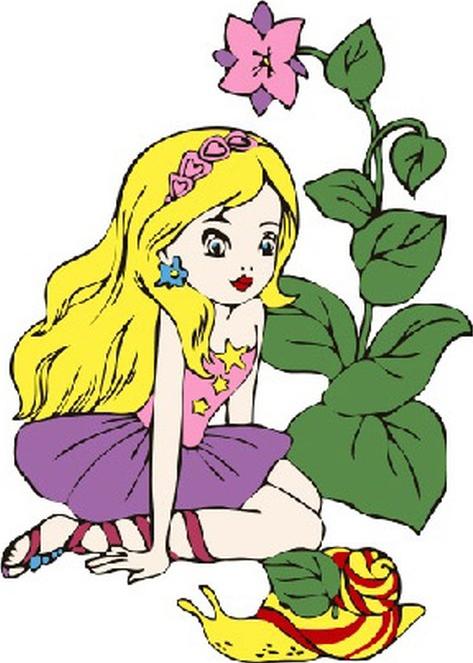 Картина по номерам «Девочка с цветком»