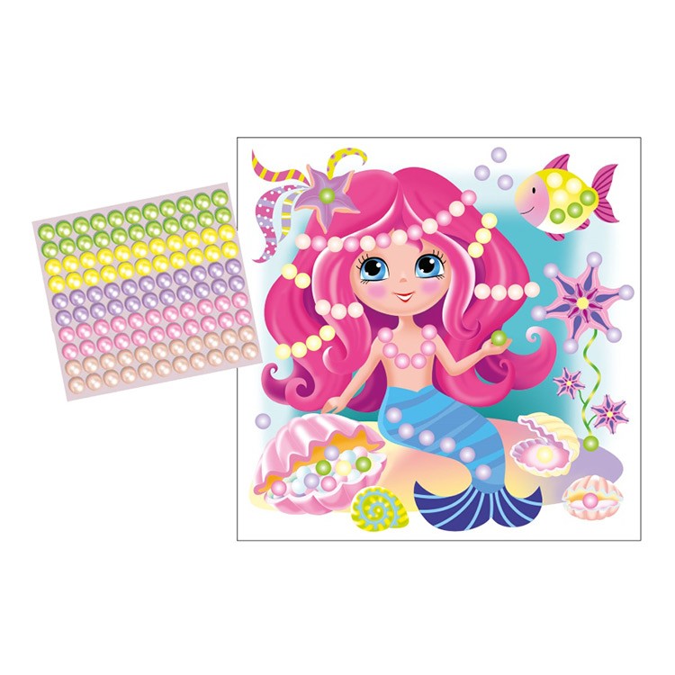 Аппликация бусинами «Маленькая русалка» — картинка 2