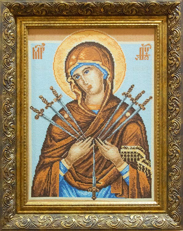 Набор для вышивания «Икона Богородица Семистрельная» — картинка 3