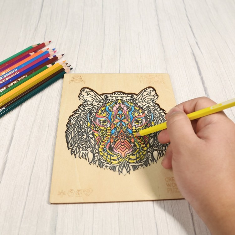 Деревянные пазлы «Волшебный Тигр S», Woodbests — картинка 10