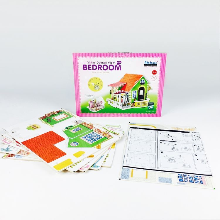 Деревянный 3D пазл Robotime «Спальня» — картинка 2