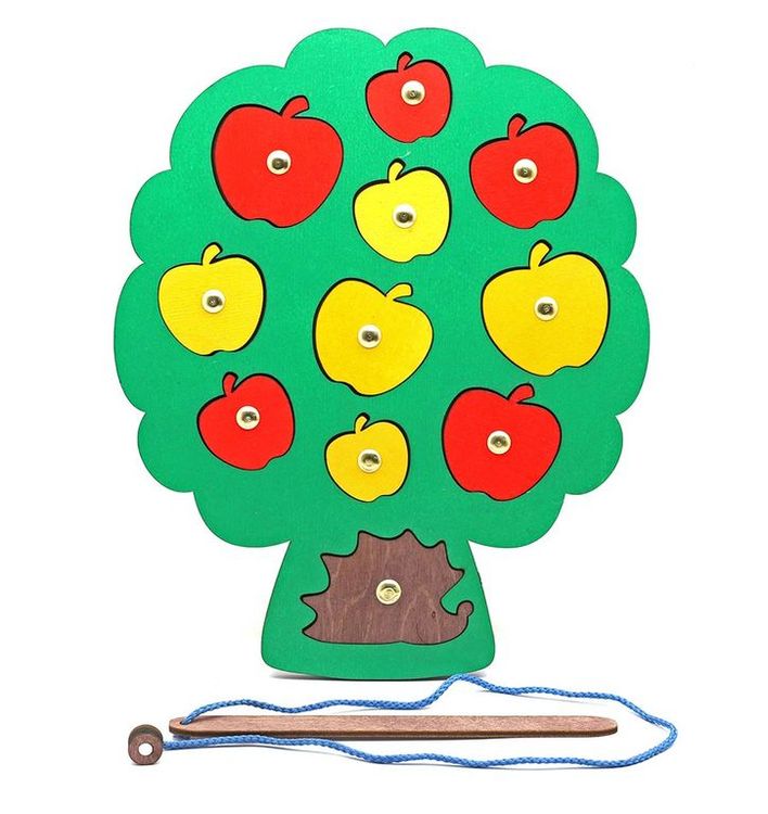 Развивающие пособие из дерева Игра с магнитами «Собираем урожай»