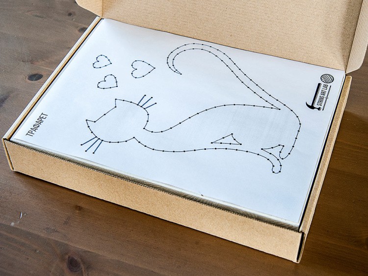 Набор для творчества STRING ART «Кошка» — картинка 3