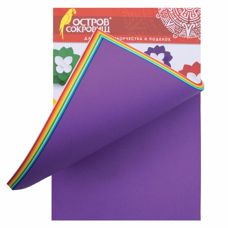 Цветная бумага А4, тонированная, 60 листов, 12 цветов, ОСТРОВ СОКРОВИЩ — картинка 3