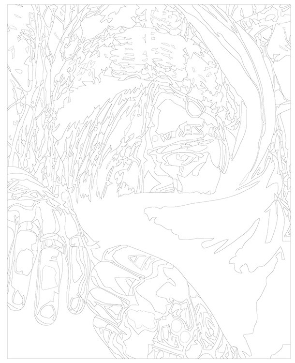 Картина по номерам «Рок и рэп андеграунд музыкант Кишлак 18» — картинка 3