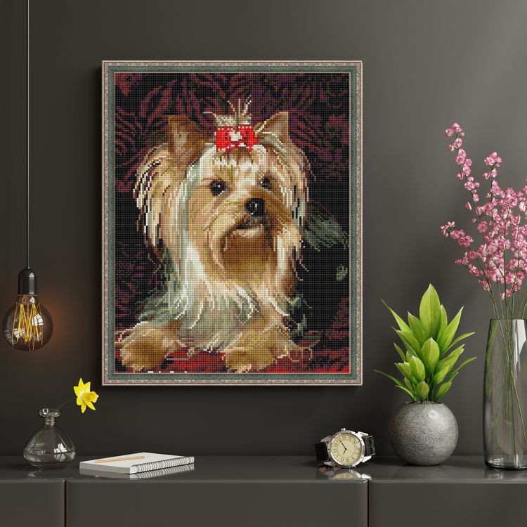 Алмазная вышивка «Йоркширский терьер» — картинка 5