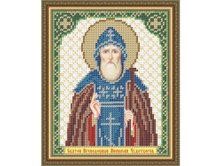 Рисунок на ткани «Святой Преподобный Афанасий Чудотворец»