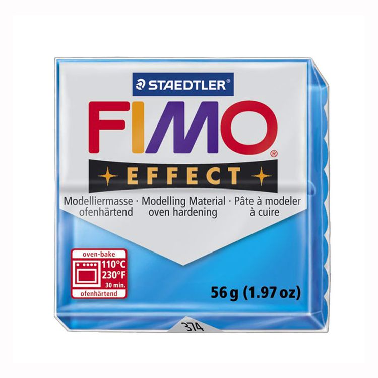Полимерная глина FIMO Effect, цвет: полупрозрачный синий, 57 г