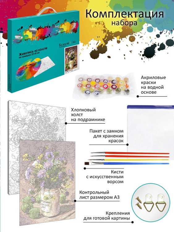 Картина по номерам «Садовый натюрморт» — картинка 4