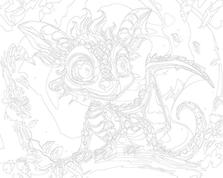 Картина по номерам «Маленький лесной дракон» — картинка 3