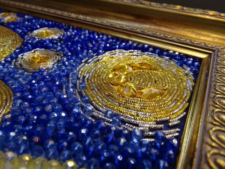 Набор вышивки хрустальными камнями «Звездная ночь Ван Гога» — картинка 12