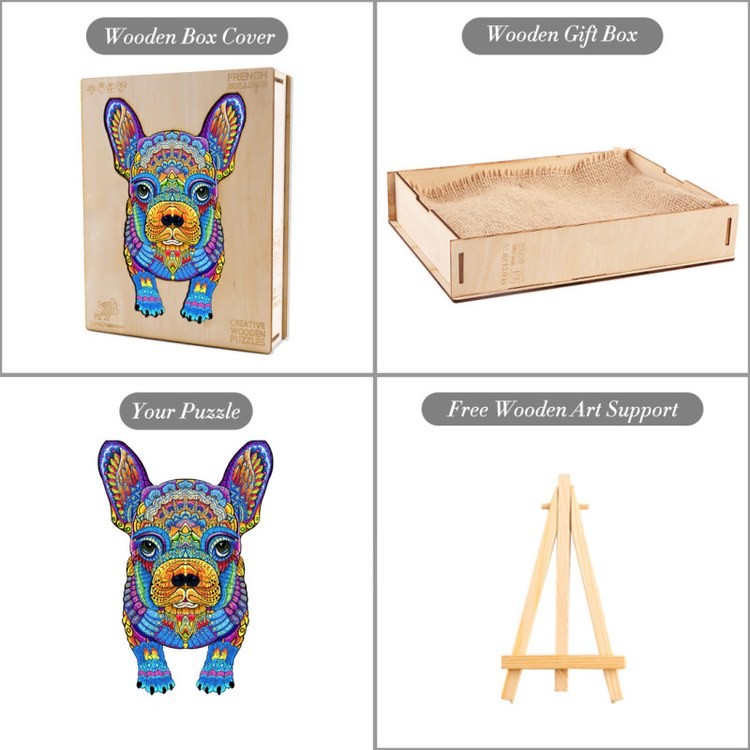 Деревянные пазлы «Смелый Бульдог M», Woodbests — картинка 7