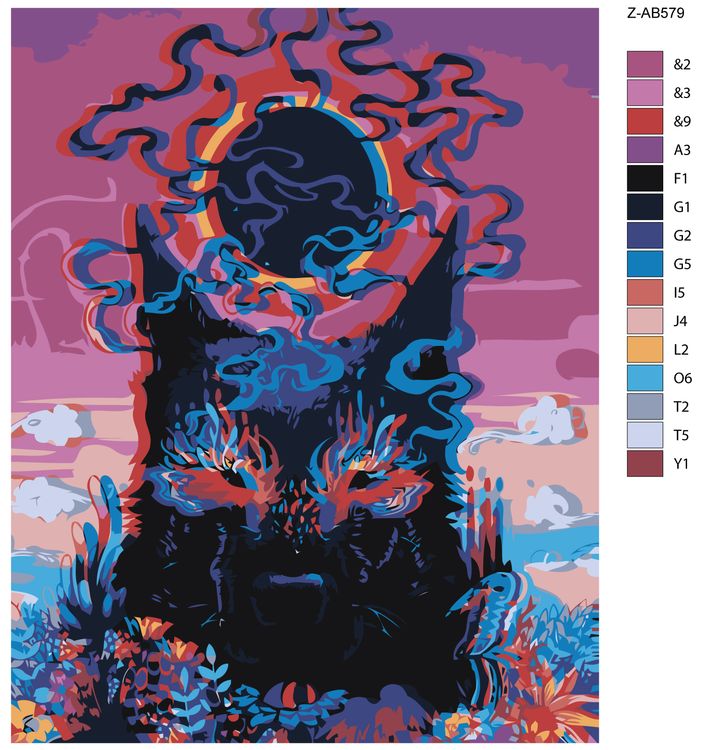 Картина по номерам «Пес с черными глазами» — картинка 2