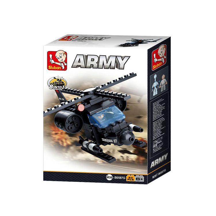 Конструктор «Армия. Вертолет 8 в 1», 93 детали — картинка 3