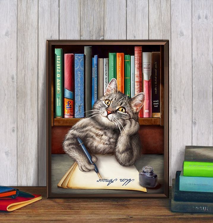 Алмазная вышивка «Кот ученый» — картинка 2