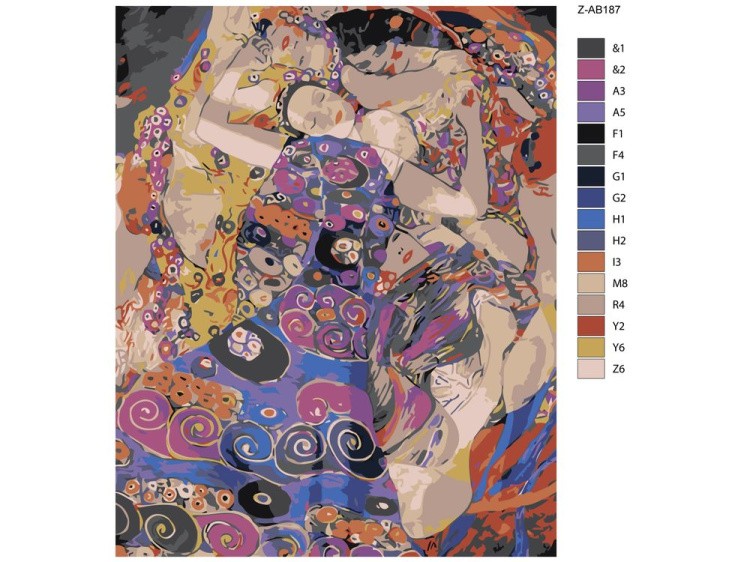 Картина по номерам «Спящие девушки» — картинка 2