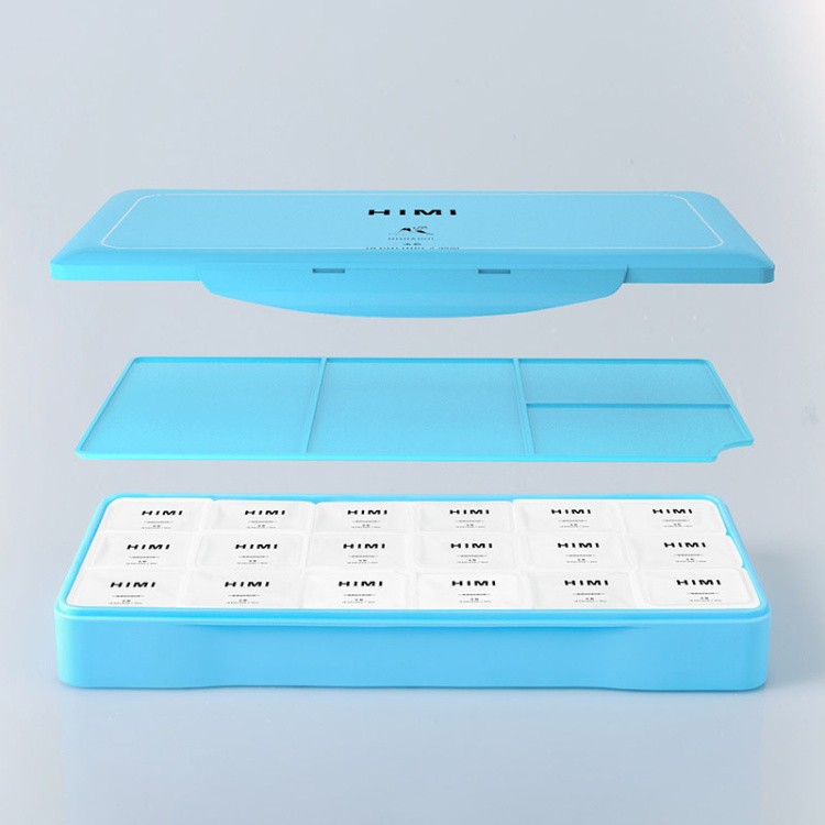 Набор гуашевых красок HIMI голубой 18 цветов по 30 мл — картинка 6