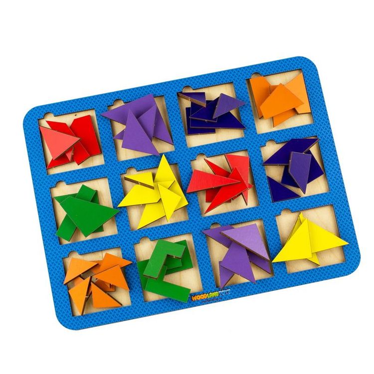 Развивающее пособие из дерева «Сложи квадрат», Б.П.Никитин, 12 квадратов, ур. 2 — картинка 5